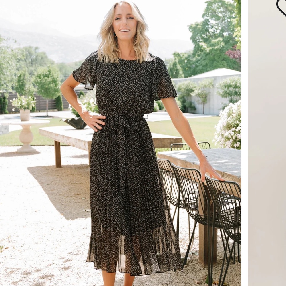 Black midi dress